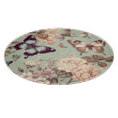 蝶と花パステルライトグリーン カッティングボード (角)