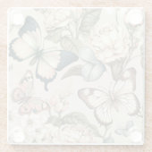 蝶と花パステル ガラスコースター (裏面)