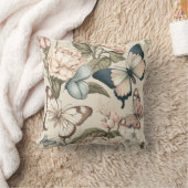 蝶と花パステル クッション (ブランケット)