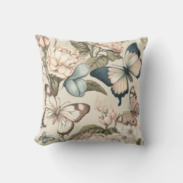 蝶と花パステル クッション