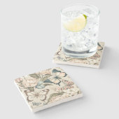 蝶と花パステル ストーンコースター (横)