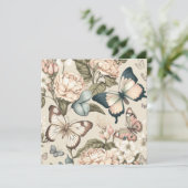 蝶と花パステル 招待状 (スタンド正面)