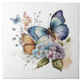 蝶と花フローラ タイル (正面)