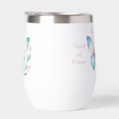 蝶と花ブライドメイドワインタンブラー (右面)