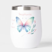蝶と花ブライドメイドワインタンブラー (背面)