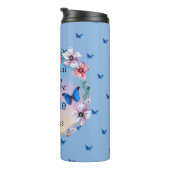 蝶と花マインドセ前向きット引用文 タンブラー (回転右)