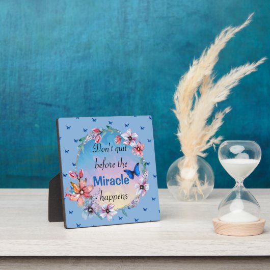 蝶と花マインドセ前向きット引用文 フォトプラーク (インサイチュ)