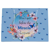 蝶と花マインドセ前向きット引用文 ラージペーパーバッグ (正面)