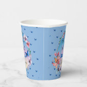 蝶と花マインドセ前向きット引用文 紙コップ (右)