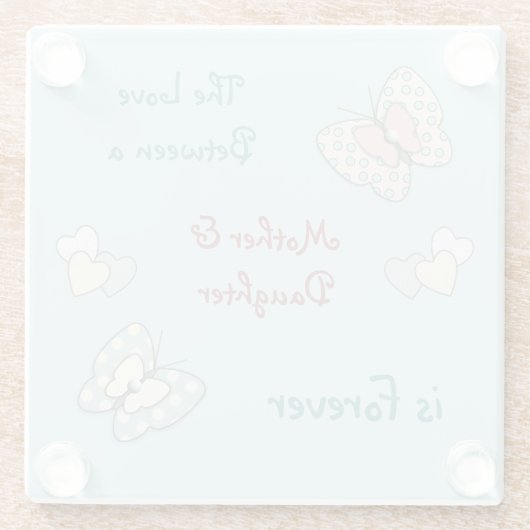 蝶と花ママの娘 ガラスコースター (裏面)