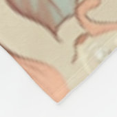 蝶と花ライトオレンジeWatch Watch フリースブランケット (角)