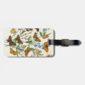 蝶と花ヴィンテージイラストレーション1 ラゲッジタグ (裏面横)