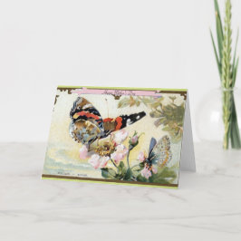 蝶と花ヴィンテージ母の日 カード