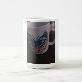 蝶と花柄のマグカップ コーヒーマグカップ