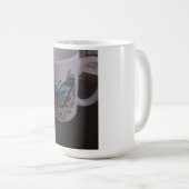 蝶と花柄のマグカップ コーヒーマグカップ (正面右)