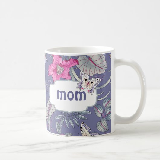 蝶と花母の日のギフトマグ コーヒーマグカップ (右)