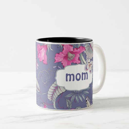 蝶と花母の日のギフトマグ マグカップ (正面右)