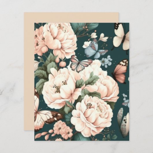 蝶と花 (正面/裏面)