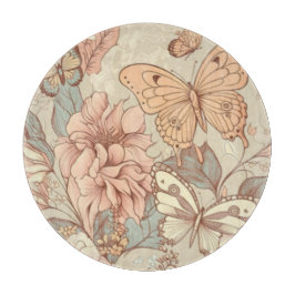 蝶と花 カッティングボード