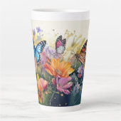 蝶と花 カフェラテマグ (正面)