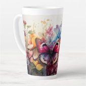 蝶と花 カフェラテマグ (左アングル)