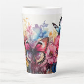 蝶と花 カフェラテマグ (正面)