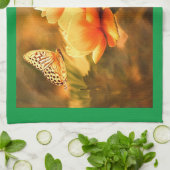 蝶と花 キッチンタオル (折り畳み)