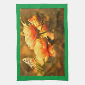 蝶と花 キッチンタオル (縦)