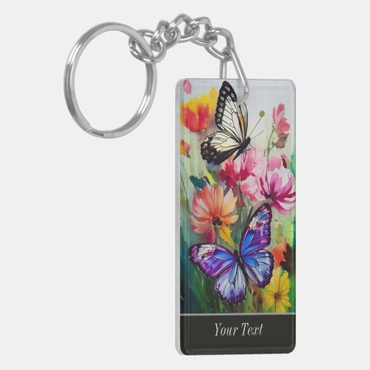 蝶と花 キーホルダー (正面左)