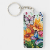 蝶と花 キーホルダー (正面)
