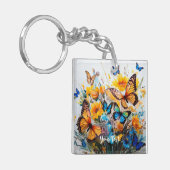 蝶と花 キーホルダー (正面左)