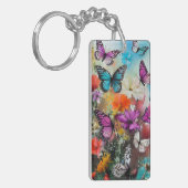蝶と花 キーホルダー (正面左)