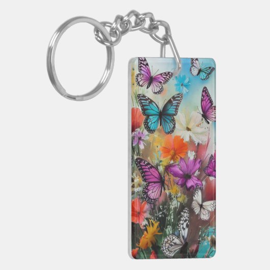 蝶と花 キーホルダー (正面左)