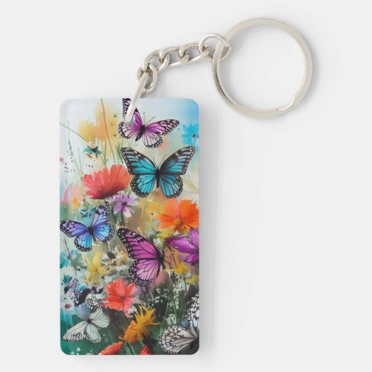 蝶と花 キーホルダー (裏面)