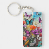 蝶と花 キーホルダー (正面)