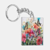 蝶と花 キーホルダー (正面左)