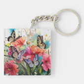 蝶と花 キーホルダー (裏面)