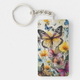 蝶と花 キーホルダー
