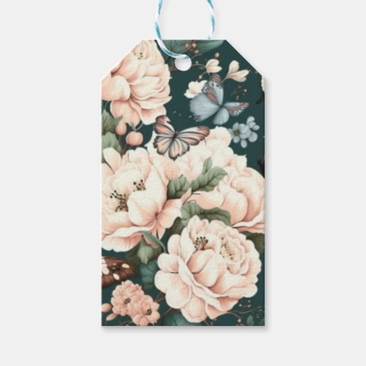 蝶と花 ギフトタグ (正面)