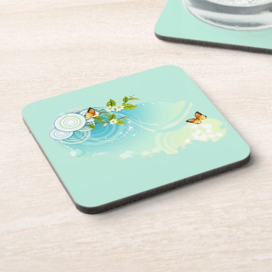 蝶と花 コースター (左側)