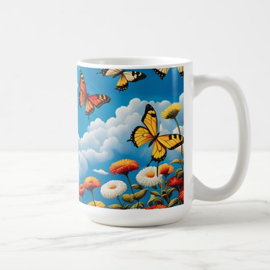 蝶と花 コーヒーマグカップ (右)