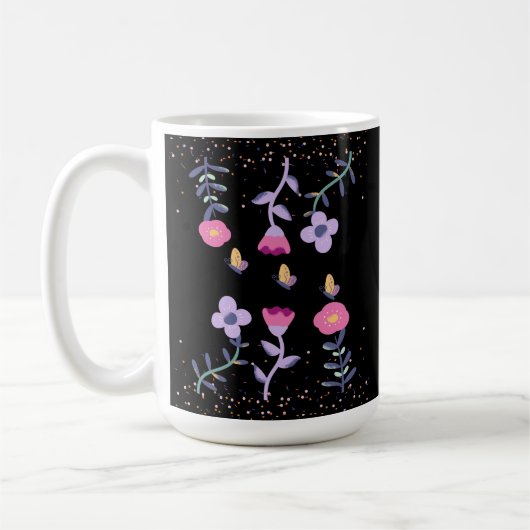 蝶と花 コーヒーマグカップ (左)
