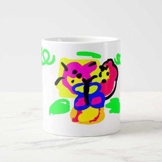 蝶と花 ジャンボコーヒーマグカップ (正面)
