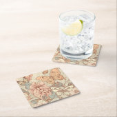 蝶と花 スクエアペーパーコースター (インサイチュ)