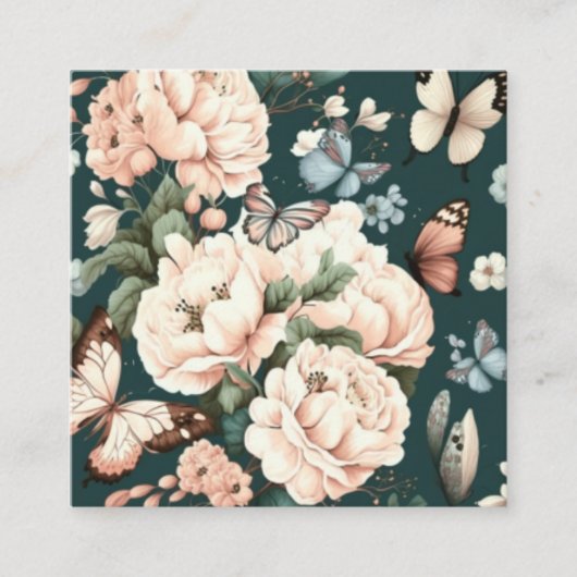 蝶と花 スクエア名刺 (正面)