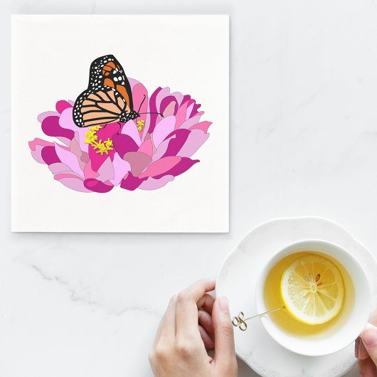 蝶と花 スタンダードカクテルナプキン