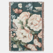 蝶と花 スローブランケット (正面縦)