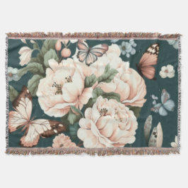 蝶と花 スローブランケット