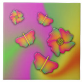 蝶と花 タイル (正面)