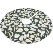 蝶と花：ドードル夏のパターン。 ブラッシュドポリエステルツリースカート (アングル)